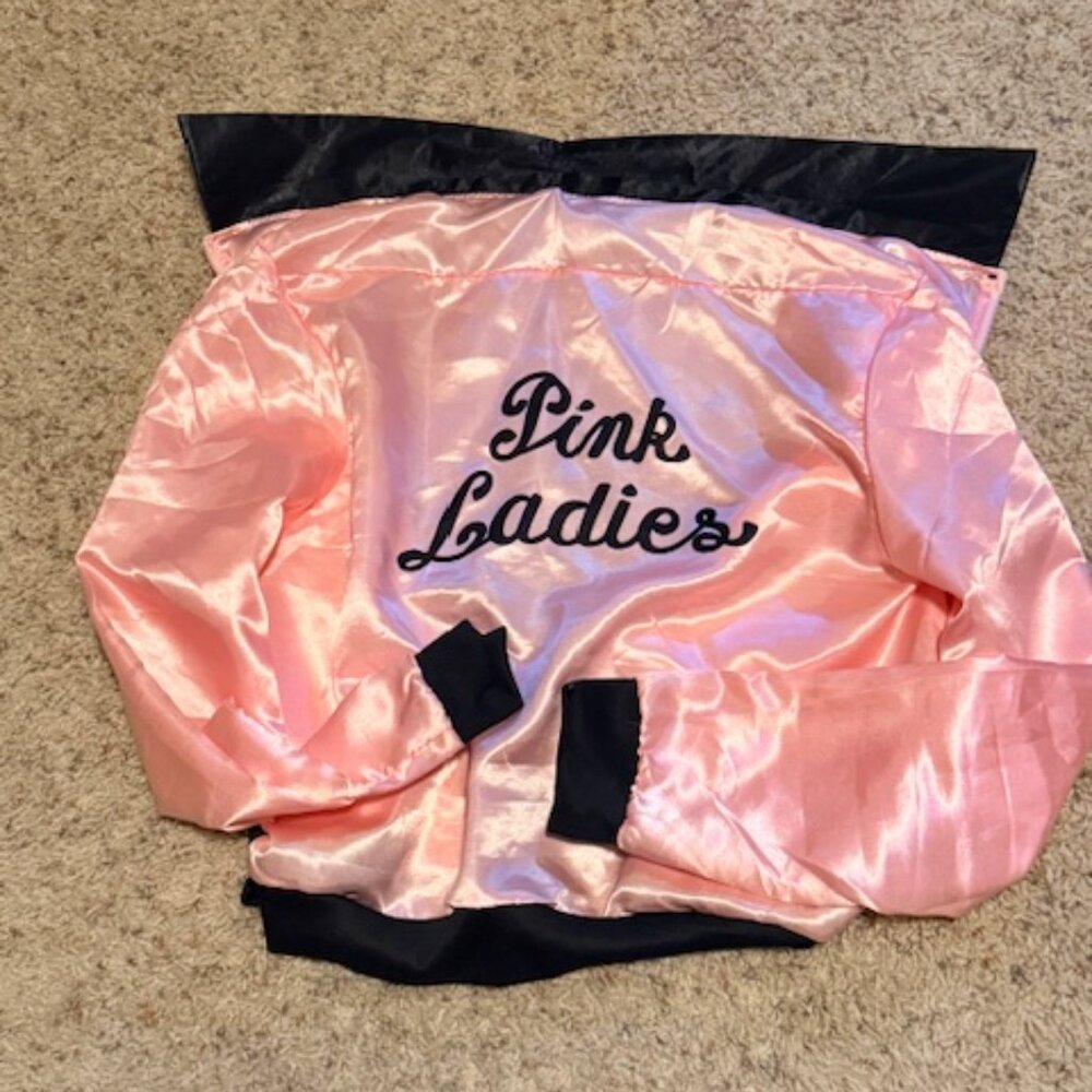 Grease Pink Ladies Girls Kids Jacket Halloween Costume Womens Small Sandra Rizzo
